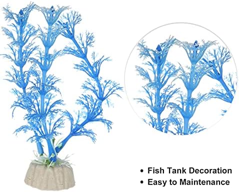Conjunto de plantas de aquário vocoste, plantas de tanque de peixes falsas coloridas artificiais decoração de tanques de decoração de aquário decorações pequenas a grandes e altas para todos os peixes