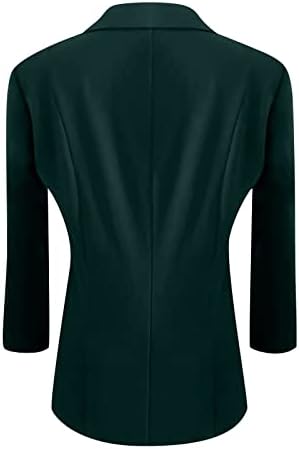 Vestidos formais do Nokmopo para mulheres Trabalho de moda Office Casual Cardigã frontal aberto Jaquetas de manga comprida vestido de
