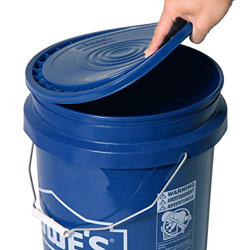 Meranti reutilizável Peel Easy 3.5, 5, 6 e 7 galões Tampa de balde | GRADE DE ALIMENTOS | Cinza