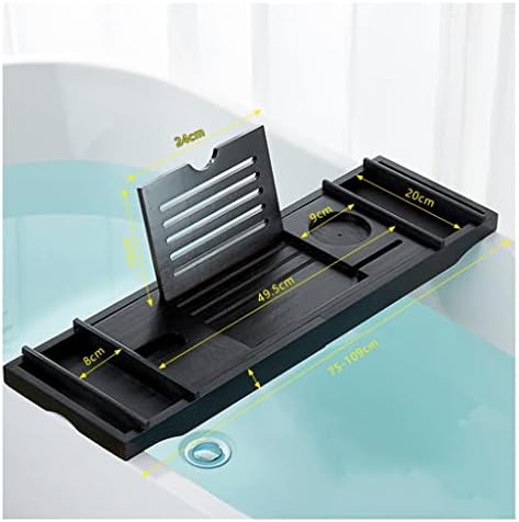 BBSJ Spa ajustável Spa de madeira bandeja de bandeja de bandeja Caddy Acessórios para banheira de banheira de banheira