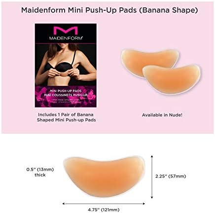 Maidenform Mini Silicone Push Up Pads-Banana Shape