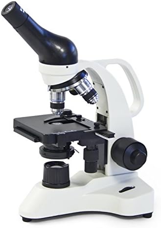 Microscópio de composto monocular do Parco Scientific 3050-100-RC, 10x WF ocular, ampliação 40x-1000x, iluminação LED,
