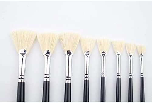 Ylyajy 8 pincelas de aquarela escova de ventilador pincel de escova de escova de óleo/giz de água/pincel de aquarela para pincel de impressão