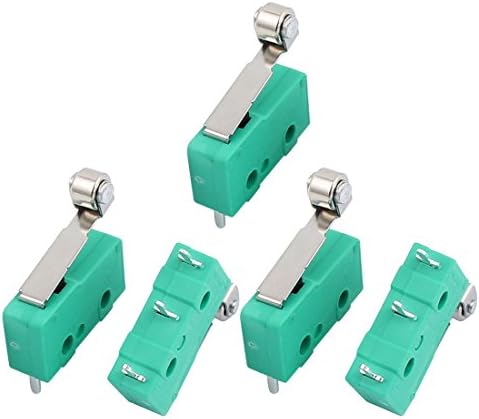 Aexit 5pcs AC250/125V Pontos e acessórios 3A 3 Terminal Momentário de 18 mm de alavanca de alavanca Micro Switch Switches