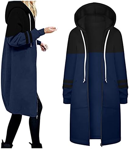 Jaqueta de barracão feminina feminina colorblock de manga comprida colarinho de manga longa de manga comprida jaqueta