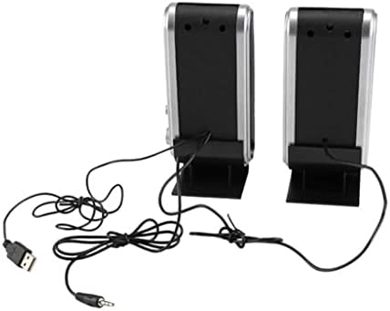 ZCMEB 2 PCs alto -falantes de computador USB Estreador portátil estéreo de 3,5 mm com macacos de orelha para laptop