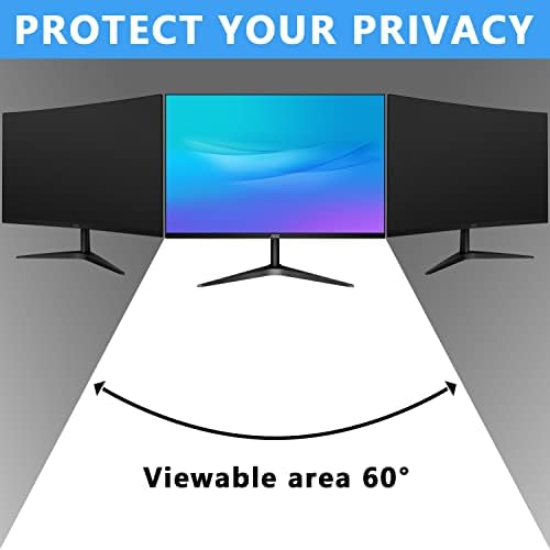 Filtro de tela de privacidade do computador 21,5 polegadas, removível 16: 9 Tela de privacidade do monitor widescreen, escudo de privacidade de luz azul anti -brilho, suporte a dois usos laterais
