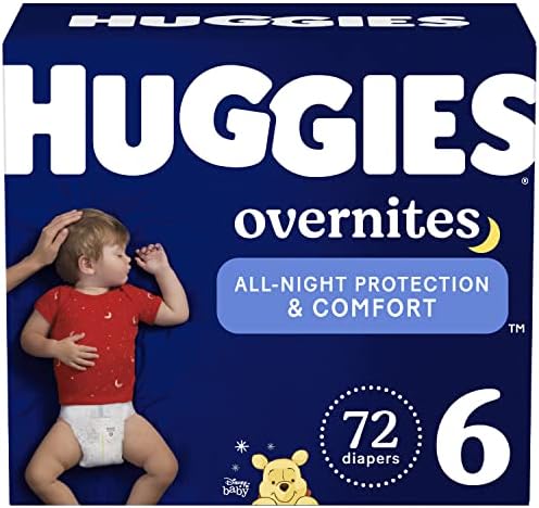 Falas durante a noite tamanho 6, 72 CT, Huggies Overnites Nighttime Baby Fregers