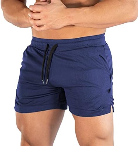 Bifuton Men Workout Shorts, shorts de ginástica atlética para homens para homens de 5 polegadas de cintura elástica de bolsa de bolso Menina de calça curta