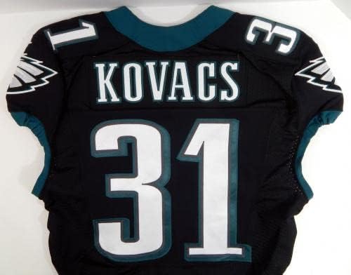 2014 Philadelphia Eagles Jordan Kovacs 31 Jogo emitiu Black Jersey 42 DP23011 - Jerseys não assinados da NFL usada