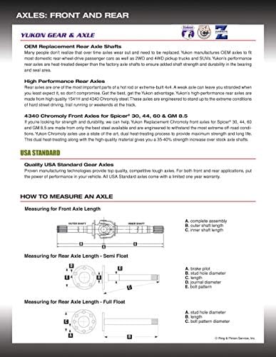 Yukon Gear & Exle Interior Unidade de substituição Rolamento de vedação para Ford Dana 60 Diferencial