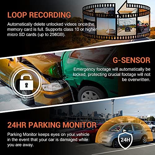 Rexing v1p 4k canal dual pash Cam 4k+1080p com Wi-Fi 2,4 ”LCD | 170 ° de largura de largura | Painel Camera Recorder com câmera traseira | Supercapacitor | G-sensor | Wdr | Gravação de loop | Aplicativo móvel