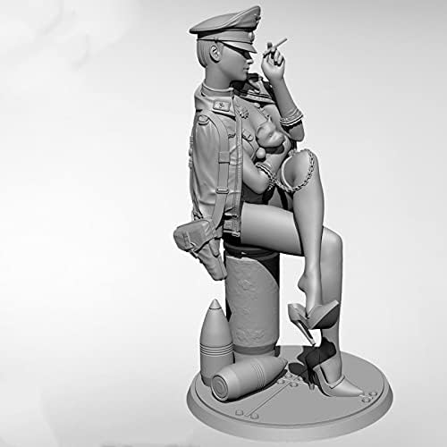 SPLINDG 1/24 75mm Kit de modelo em miniatura sem pintura e impressão do modelo de caráter de resina de fumantes da Segunda Guerra Mundial Oficial Feminina Oficial // 157C03