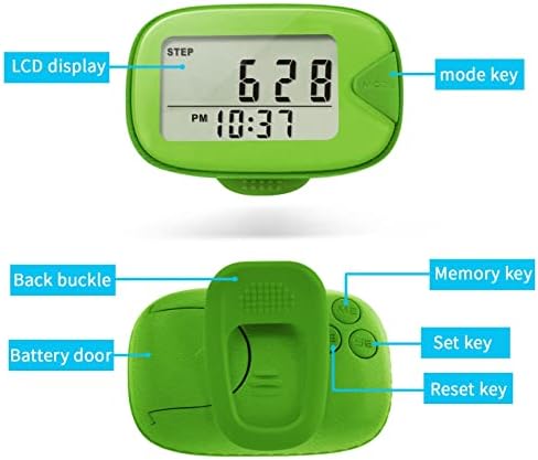 Pedômetro ZMDSY para o balcão de etapa de caminhada com o Pedômetro portátil de clipe com clipe Counter -caloria precisa