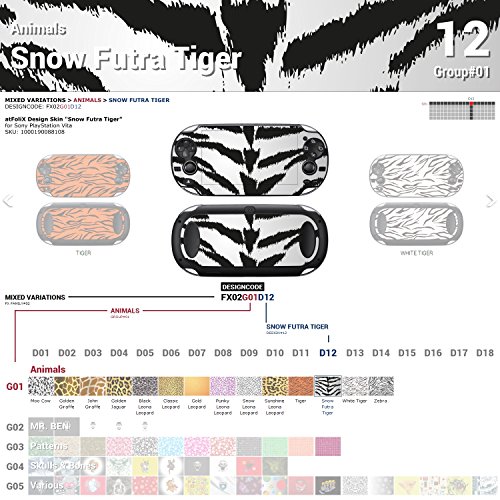 Sony PlayStation Vita Design Skin Snow Futra Tiger adesivo de decalque para PlayStation Vita