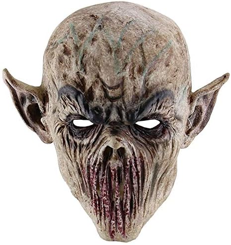 Valcatch Halloween Máscaras para adultos Terror Ghost Clown Devil Mask, besta exótica Hood Evil Butcher Cosplay Party