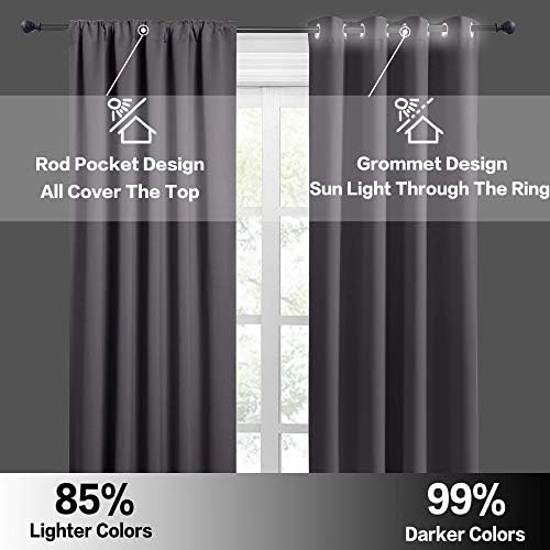 Cortinas curtas da casa ryb cortinas cinza meia janela para quarto, camadas de cortina de privacidade para janelas, camadas de cortina