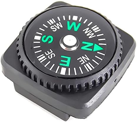 Liujun 5pcs mini relógio strap button bússola para pulseira sobrevivência mini bolso bússola bússola de camping acessórios de