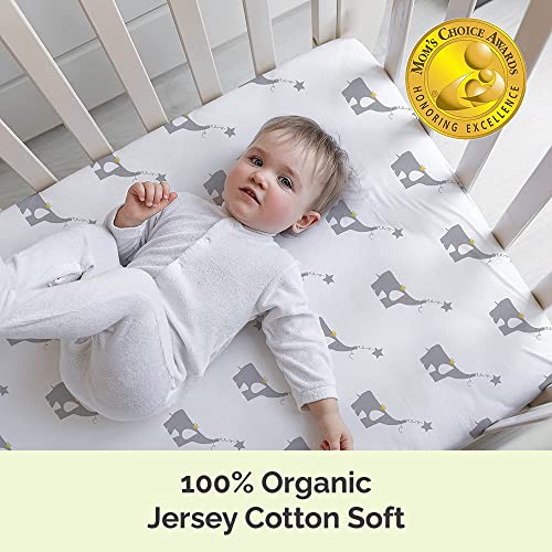 Folha de berço para bebês - de algodão orgânico algodão macio - folha de berço ajustada - Presente de bebê - lençóis