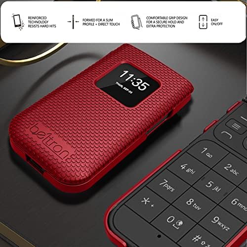 Caso Beltron para Nokia 2720 V Flip Flip, Snap protetora na capa - Red