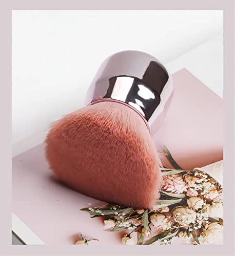 Brush de maquiagem - Eletroplicar a cabeça oblíqua Kabuki Brush Brush Facial Bush Bush Brush Makeup Tools, rosa, 4*7,2*6
