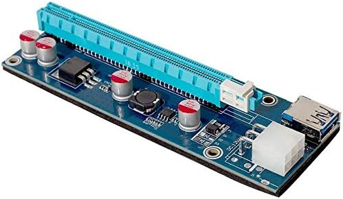 QNINE PCIE RISER 6 PACK, CARTA ADAPTADOR DO GPU RISER, PCI Express 1x a 16x Extender, Mineração da placa gráfica USB 3.0 Extensão,