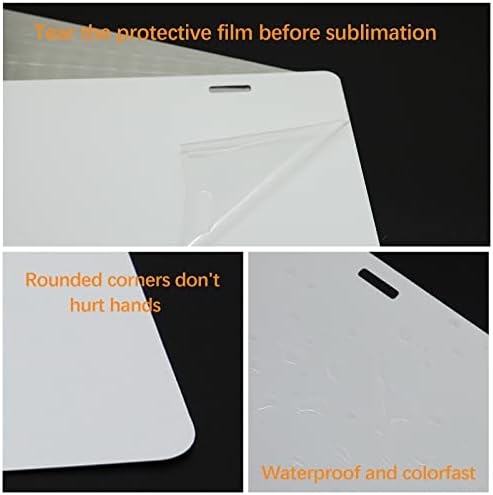 5 Pacote de sublimação Placa de sublimação em branco Alumínio Branco Placa da placa da tag Automotiva para sublimação DIY Custom