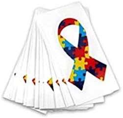 25 Decalques de fita de quebra -cabeça da conscientização do autismo - Use no seu capacete ou veículo -