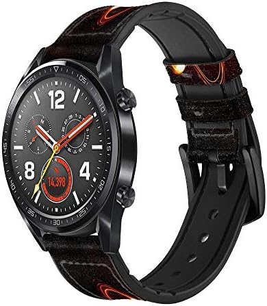 CA0830 Quantum Atom Leather & Silicone Smart Watch Band Strap for Wristwatch Smartwatch Smart Watch Tamanho