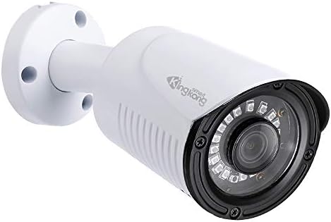 Kingkong Smart 5MP HD Segurança ao ar livre IP Poe Câmera com microfone/áudio, 5 megapixels compatíveis com câmera IP ONVIF 2592x1944p, lente de 3,6 mm, visão noturna de 100 pés, IP67 à prova de intempéries, detecção de movimento, H.265