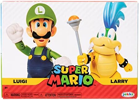 Super Mario Nintendo 4 Ação Figura 2 pacote - Luigi vs. Larry Koopa