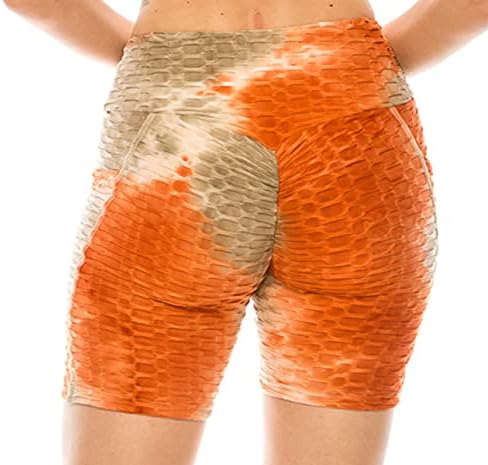 LA12ST Women Workout Shorts Brasileiro Brasão Leggings Shorts Anti-Celulite Scrunch Honeycomb Butt Ruched Lift
