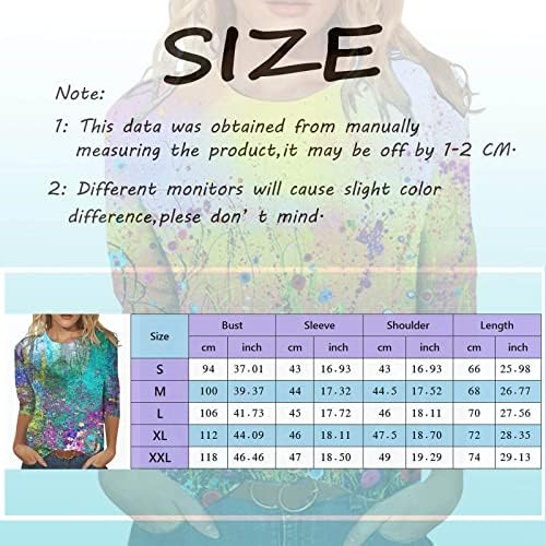 Zdfer casual boho o-pescoço de algodão de túnica de túnica tops tops de verão camiseta estampada floral camiseta 3/4 tshirts