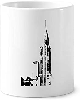 New York USA Building Art Deco Presente Moda de dentes de dentes caneta caneca Cerac Stand Stand Cup