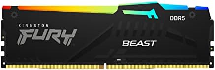 Kingston Fury Beast 64GB 6000MT/S DDR5 CL40 RGB KIT DE MEMÓRIA DE MECRILHA DE 2 | Sincronização infravermelha | Intel XMP | Plug n play | KF560C40BBAK2-64