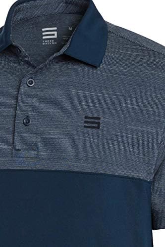Três sessenta e seis camisas rápidas de golfe seco para homens - umidade da camisa polo casual de manga curta