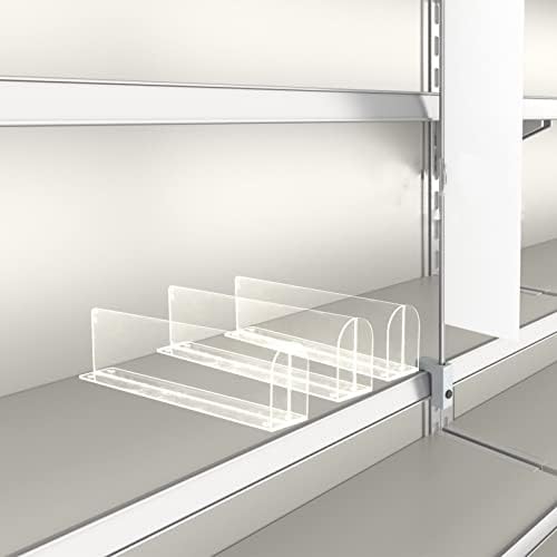 Prateleiras de armário de cabilock 4pcs Divisor de prateleira de supermercado 4pcs Classificação da prateleira de mercearia transparente