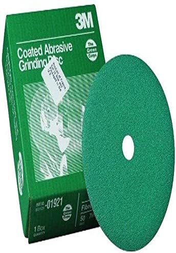 3m Green Corps Fiber Disc, 01921, 7 em x 7/8 pol. 50, 20 discos por caixa