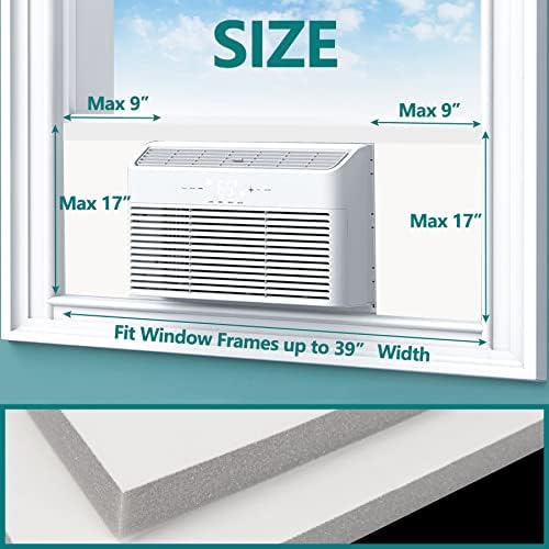 DaisyPower Isolamento surround Painéis laterais para unidade de ar condicionado de janela interna, kits de painel isolados de espuma