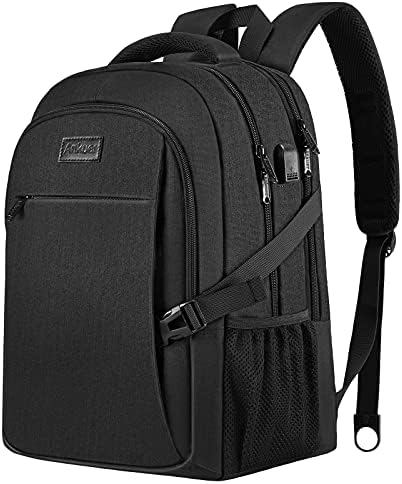 Mochilas de laptop Ankuer para homens, viagens de mochila com USB se encaixa nas mochilas de laptop de 15,6 polegadas para