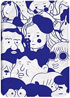 Case se encaixa na 6 Kindle, Ultra -Thin e Lightweight PU Leather Smart Protective Case com Auto Wake/Sleep - Klein Blue Cartoon Girl