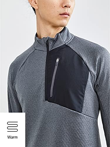 Craft Sportswear Men's Termal Cayer Térmico, Jersey Térmica de Quarto-Zip com orifícios
