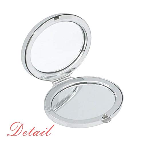 I Love Italy Word Love Heart Circle Samp espelhado portátil dobra maquiagem de mão dupla lateral óculos