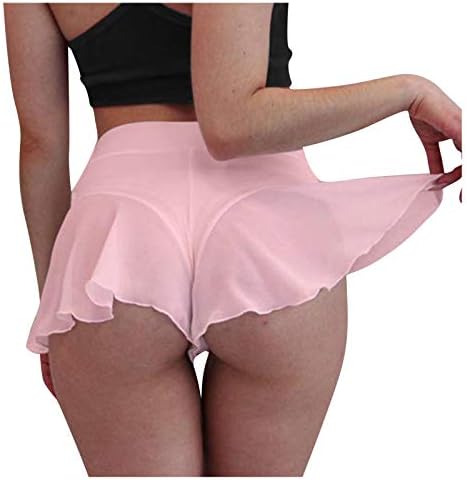 Sexy mini saias de cintura alta para mulheres curtas de dança de pólo com calça quente shorts apertados lingerie de calcinha