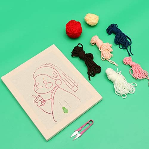 Kit de crochê de favomoto 2 conjuntos sem armação Bordado de bordado de tricô artesanal