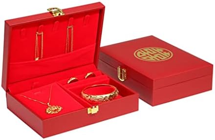 Dann Jewelry Box Hardware Casamento Caixa de depósito Dowry Box Box Box Gold Wedding Dowry Engagement Três caixas de ouro armazenamento de viagem