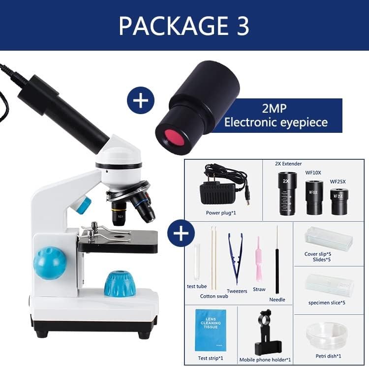 Acessórios para microscópio 2000x Microscópio biológico, 13 PCS Acessórios + consumíveis eletrônicos de laboratório de microscópio ocular