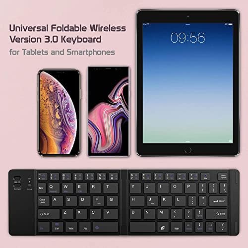 Funciona da Cellet Ultra Slim dobring -Wireless Bluetooth Teclado compatível com o tablet Lenovo Yoga 2 10 polegadas com o teclado recarregável e recarregável!