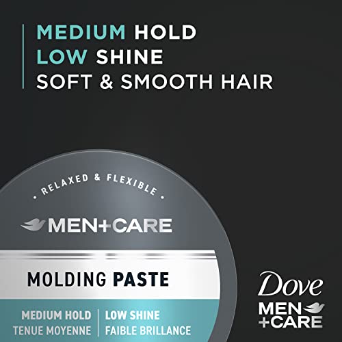 Dove Men+Care Styling Aid Sculping Hair Paste 3 Count Hair Product para um estilo de cabelo de retenção média para uma aparência texturizada com um acabamento fosco de 1,75 oz