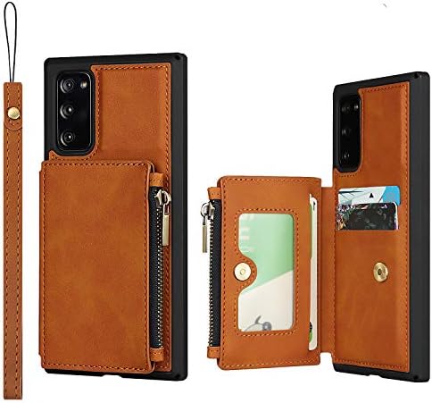Zouzt [Bloqueio RFID] Caso de bolsa de moedas para a caixa da carteira Samsung Galaxy S20 Fe 5g / S20 Fe com porta -correia